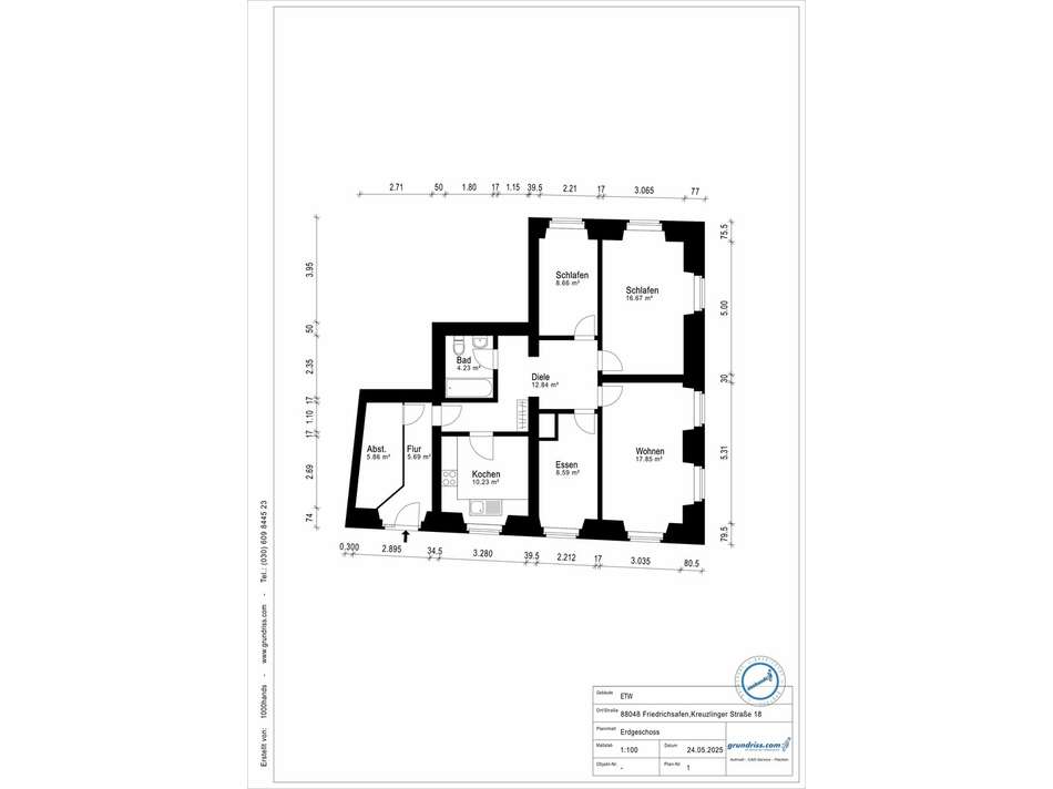 Bemasster Grundriss