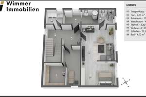 Lichtdurchflutetes Neubau EFH mit Wellness Oase & modernster Ausstattung in Eberspoint-Velden – Die vollständige Adresse der Immobilie erhältst du vom Anbieter., 84149 Velden – Vorschaubild 17