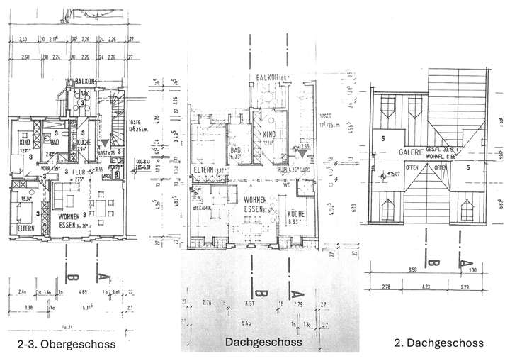 Grundrisse, 2-3.OG, DG, 2.DG