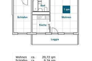 Aktuelle Renovierung einer praktischen 2-Raum-Wohnung! – Ebereschenstr. 26, 1169 Gorbitz-Süd, Dresden – Vorschaubild 2
