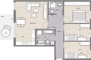Sonnige 4-Zimmer-Wohnung in absolut ruhiger Lage – Adolf-Hackenberg-Str. 46, 81737 Altperlach, München – Vorschaubild 19