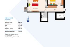 2-Zimmer-Neubauwohnung, barrierefrei – Die vollständige Adresse der Immobilie erhältst du vom Anbieter., 69126 Rohrbach, Heidelberg – Vorschaubild 3