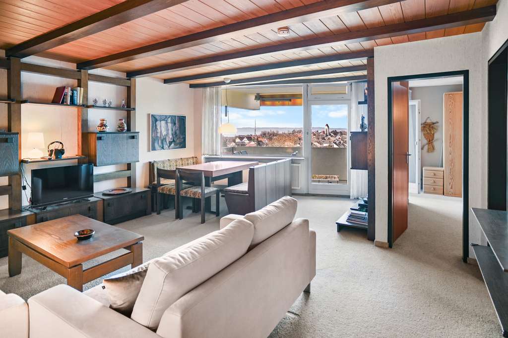 Immobilie in Immenstaad am Bodensee - 3-Zimmer Wohnung mit See- und Bergsicht sowie Blick auf Immenstaad - Bild 2