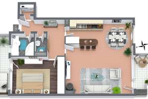 Großzügige 2-Zimmer-Wohnung mit Kamin, Süd-Loggia und Gartenzugang – Die vollständige Adresse der Immobilie erhältst du vom Anbieter., 22045 Jenfeld, Hamburg – Vorschaubild 15