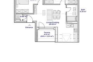 Wohnen im 6. Obergeschoss: 3 Zimmer, Balkon & Einbauküche – 4315 Volkmarsdorf, Leipzig – Vorschaubild 15