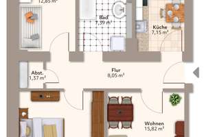 3-Zimmer-Wohnung mit Balkon: Ihr neues Zuhause wartet! – Rottersdorfer Straße 10, 39112 Sudenburg, Magdeburg – Vorschaubild 7