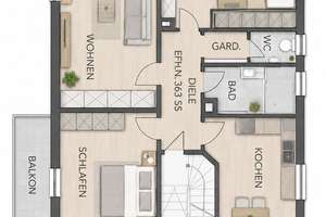 Salach/ab sofort: 3-ZKB-Whg. im 1. OG in 3FH, ruhig, zentral, gepflegt, Garten, Garage – Die vollständige Adresse der Immobilie erhältst du vom Anbieter., 73084 Salach – Vorschaubild 13