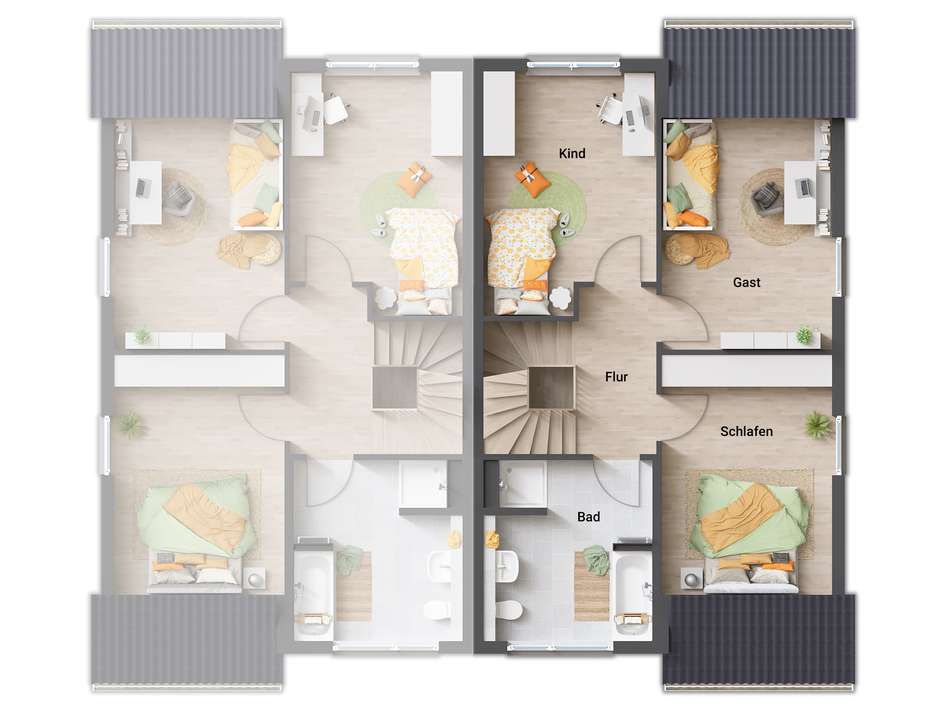 Grundrissbeispiel Obergeschoss