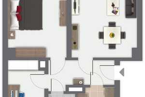 3-Raumwohnung mit Balkon und Tageslichtbad in Siegmar – Kopernikusstraße 70, 9117 Chemnitz – Vorschaubild 3