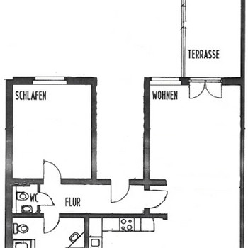 2,5-Zimmer-Wohnung mit Dachterrasse