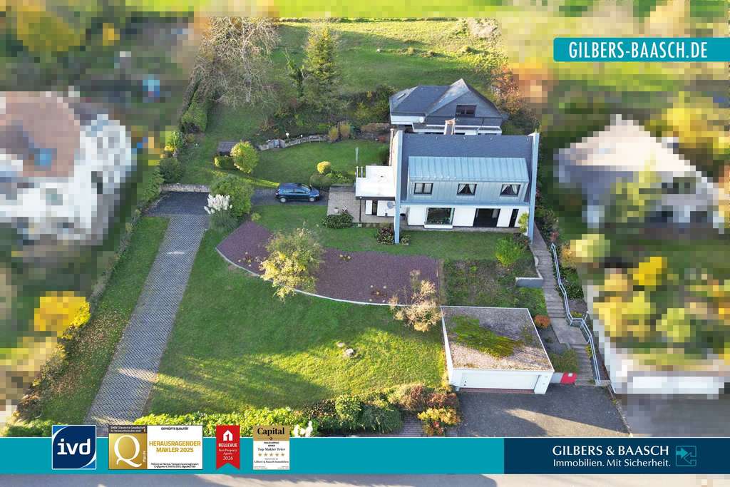 Immobilie in Newel - Architektenhaus mit separatem Gästehaus, Doppelgarage und weitläufigem Grundstück in Newel-Beßlich - Bild 0