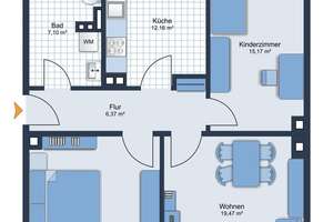 Helle 3-Zimmer-Wohnung in der Mainzer Neustadt