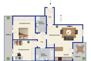 Gehobene Neubauwohnung: Sehr schöne und gut geschnittene 3-Zimmer-Wohnung zu veräußern in Leipzig – Die vollständige Adresse der Immobilie erhältst du vom Anbieter., 4159 Möckern, Leipzig – Vorschaubild 8