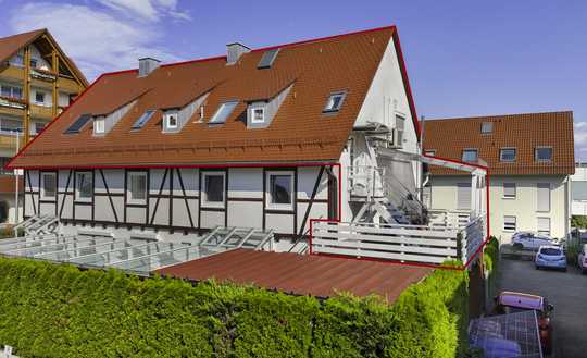 Modernisierte Dachgeschosswohnung mit Terrasse nahe Zeppelin Universität - vielfältige Nutzungsmö...
