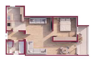 Sofort bezugsfertige 2-Zimmer-Wohnung mit Balkon in ruhiger Wohnlage in Seehausen – Seehausener Allee 26b WE22, 4356 Seehausen, Leipzig – Vorschaubild 2