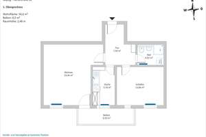 Ihr neues Zuhause: 2-Zimmer I Einbauküche I Balkon I Aufzug I Tiefgaragenstellplatz I Fernwärme – Die vollständige Adresse der Immobilie erhältst du vom Anbieter., 4107 Zentrum-Süd, Leipzig – Vorschaubild 25
