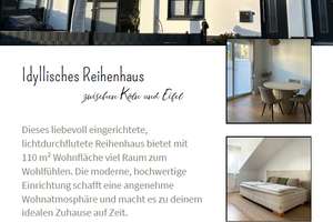 Idyllisches Reihenhaus zwischen Köln und Eifel (Möbliert & Befristet 12 Monate)  – Die vollständige Adresse der Immobilie erhältst du vom Anbieter., 52388 Nörvenich – Vorschaubild 1