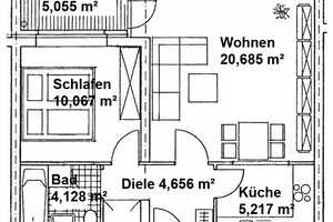 Wohnung mit Parkett und Balkon - großer grüner Innenhof - Einbauküche möglich – Further Straße 16, 9113 Chemnitz – Vorschaubild 9