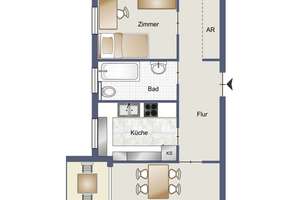 vermietete 3-Zimmer-Eigentumswohnung mit Sonnen-Balkon und neuem Bad Nähe Gemeindepark Lankwitz – Die vollständige Adresse der Immobilie erhältst du vom Anbieter., 12247 Lankwitz, Berlin – Vorschaubild 7