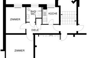 2 Zimmer in Hagen – Hüttenplatz 61, 58135 Haspe-Ost, Hagen – Vorschaubild 2
