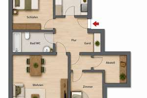 Sonnige 3-Zimmer-Wohnung in Pforzheim-City – 2026 renoviert, mit großem Kellerraum – Die vollständige Adresse der Immobilie erhältst du vom Anbieter., 75177 Nordstadt, Pforzheim – Vorschaubild 26