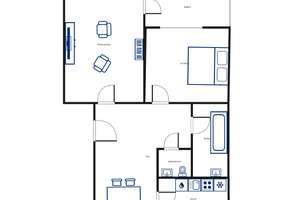 Hier lässt es sich aushalten: individuelle 2-Zimmer-Wohnung – Görlitzer Straße 7, 34123 Waldau, Kassel – Vorschaubild 3