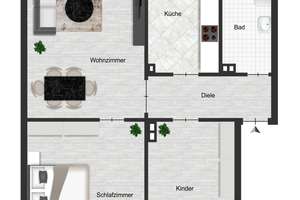 Krefeld - Nähe Forstwaldstr., frei nutzbare 3 Zimmer Erdgeschoss Wohnung, modernes Duschbad, Balkon – Die vollständige Adresse der Immobilie erhältst du vom Anbieter., 47804 Kempener Feld/Baackeshof, Krefeld – Vorschaubild 10