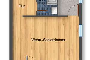 Panoramablick über die Theresienwiese: Helles 1-Zimmer-Apartment mit TG-Stellplatz – Theresienhöhe 6a, 80339 Schwanthalerhöhe (Ortsteil), München – Vorschaubild 4