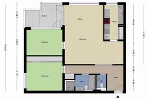 Top-Wohnung direkt am Rhein in Bonn  I  möbliert & großer Balkon  – Rüdigerstraße 73, 53179 Mehlem, Bonn – Vorschaubild 3