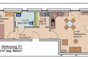 Modern wohnen im Alter - Barrierefreie, gut geschnittene 2-Zi.-Seniorenwohnung mit Aufzug und Balkon – Die vollständige Adresse der Immobilie erhältst du vom Anbieter., 47228 Bergheim, Duisburg – Vorschaubild 6