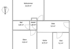 Sonnige 3-Zimmer Wohnung mit Balkon im 5. OG mit Alpenblick – Die vollständige Adresse der Immobilie erhältst du vom Anbieter., 80993 Alt-Moosach, München – Vorschaubild 7