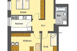 Über den Dächern von Geseke! Helle 3-Zimmer-Wohnung mit Balkon – Schlehenstraße 1, 59557 Lippstadt – Vorschaubild 2