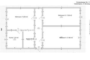 Tauschwohnung: Südost-seitige 3-Zimmer-Altbau-Wohnung / Arkonaplatz – Fürstenberger Str. 11, 10435 Mitte (Ortsteil), Berlin – Vorschaubild 2