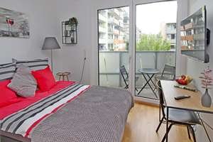 Vollmöbliertes 1 Zimmer Apartment in München-Riem nähe Messe – Willy-Brandt-Allee 14, 81825 Messestadt Riem, München – Vorschaubild 1