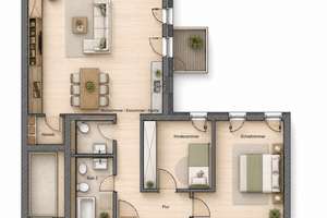 Neubau-Wohnung in Frankfurt: 3 Zimmer mit Balkon – Heilbronner Straße 6, 60327 Gutleutviertel, Frankfurt am Main – Vorschaubild 5