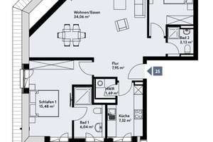 Wohnen an der Kurfürstenallee.
Top ausgestattete 3- Zimmerwohnung mit Balkon – Die vollständige Adresse der Immobilie erhältst du vom Anbieter., 28329 Gartenstadt Vahr, Bremen – Vorschaubild 5