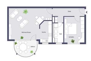 Zum Verkauf: helle 2 Zimmer-Wohnung mit Balkon und TG-Stellplatz in Waldkirch – Die vollständige Adresse der Immobilie erhältst du vom Anbieter., 79183 Waldkirch – Vorschaubild 13