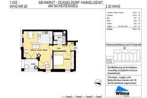 Balkon, Aufzug, Küche - 1,5 Raum Wohnung – 40589 Himmelgeist, Düsseldorf – Vorschaubild 17