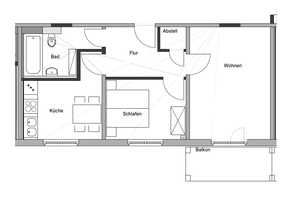 Charmante 2-R-Whg im 5.OG mit Balkon zur Südseite! – Pfotenhauerstraße  86, 1307 Dresden – Vorschaubild 3