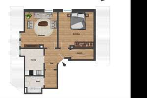 Renovierte helle 2-Zimmer Wohnung inkl. EBK/Stellplatz 1.OG – Steinacher Straße 9, 90427 Boxdorf, Nürnberg – Vorschaubild 1