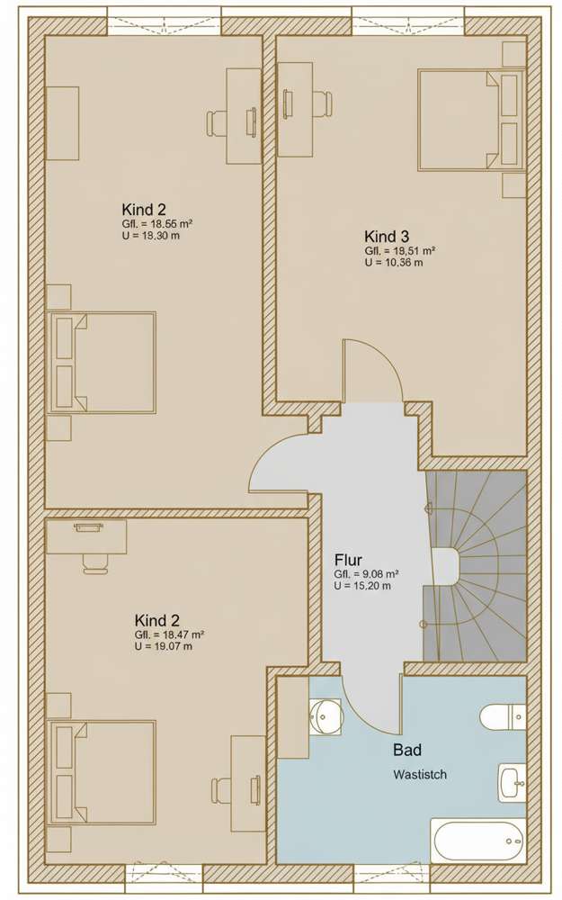Grundriss Obergeschoss