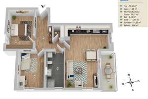 Elegante 3-Zimmer-Wohnung mit Fernblick & Balkon (WE 05) – Georg-Heiß-Straße 38, 85051 Süd, Ingolstadt – Vorschaubild 10