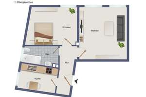 Attraktive 2-Zimmer-Wohnung in urbaner Wohnlage – Die vollständige Adresse der Immobilie erhältst du vom Anbieter., 64283 Mitte, Darmstadt – Vorschaubild 2