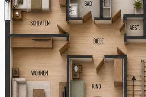 Helle, hochwertig renovierte und modernisierte 3-Zimmer-Wohnung in Essen | Erstbezug – Riedingerstraße 7, 45141 Nordviertel, Essen – Vorschaubild 3
