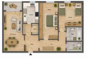 Top renovierte 83 m² Kapitalanlage - über 6 % Mietrendite, Studenten-WG – Herrenbachstrasse -, 86161 Wolfram-und Herrenbachviertel, Augsburg – Vorschaubild 9