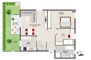 98 m² Wohn-/Nutzfläche | 2,5-Zimmer-Wohnung mit Hobbyraum, ca. 70 m² Privatgarten, sofort bezugsfrei – Die vollständige Adresse der Immobilie erhältst du vom Anbieter., 80997 Allach, München – Vorschaubild 13