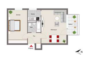 Helle 2-Zimmer-Wohnung mit Südbalkon und Tiefgaragenstellplatz – sofort bezugsfrei – Die vollständige Adresse der Immobilie erhältst du vom Anbieter., 81673 Echarding, München – Vorschaubild 13