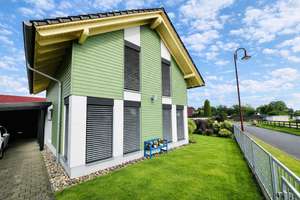 Familienidyll im Leipziger Neuseenland – modernes Einfamilienhaus mit Garten, Kamin und Seeblick – Die vollständige Adresse der Immobilie erhältst du vom Anbieter., 4463 Großpösna – Vorschaubild 2