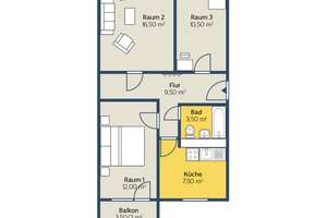 3-Raum-Wohnung mit Balkon – Schulzeweg 7, 4347 Schönefeld-Ost, Leipzig – Vorschaubild 6