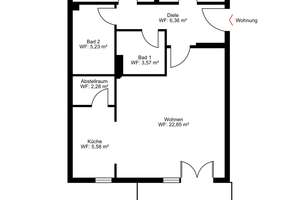 Moderne 3-Zimmer-Wohnung mit Terrasse
und unverbaubarem Blick ins Grüne – Die vollständige Adresse der Immobilie erhältst du vom Anbieter., 80995 Ludwigsfeld, München – Vorschaubild 8